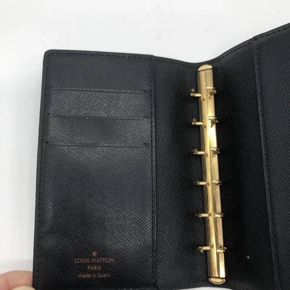 Vintage Authentic Louis Vuitton Epi Leather Agenda Planner Blue Cover R20055